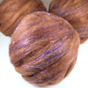 Natural Alpaca / Sari Silk Roving
