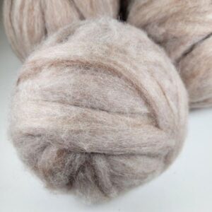 Natural Light Fawn Alpaca/Wool Roving